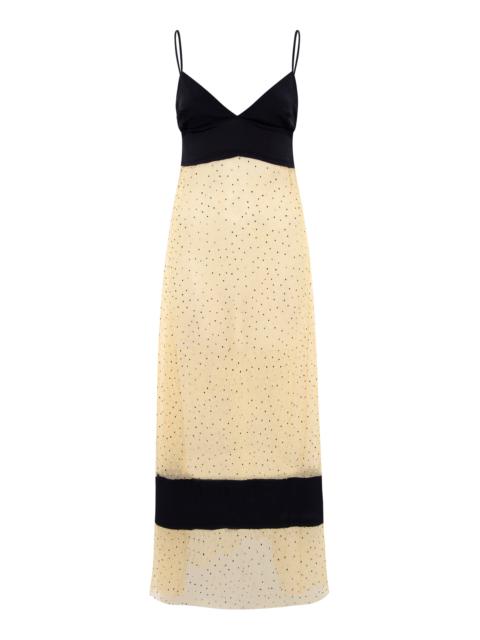 SIEDRÉS Elas Sheer Crinkled Midi Dress multi