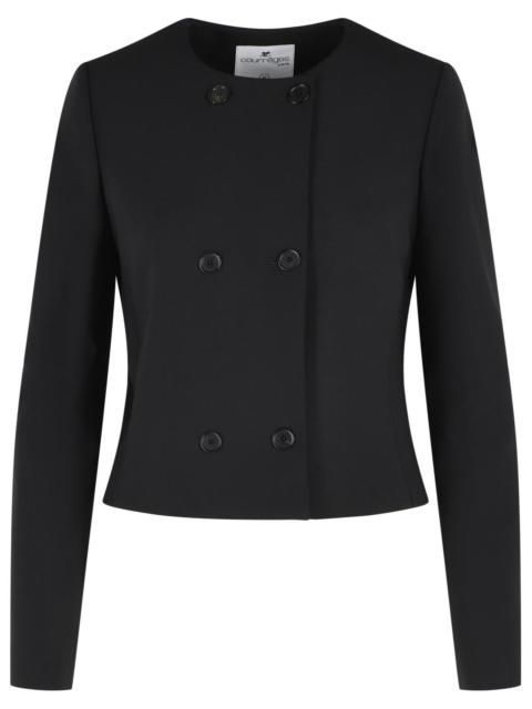 courrèges Courreges Black Wool Blend Jacket Women