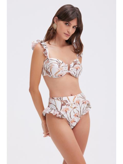 PatBO BOTANIC RETRO FLUTTER BIKINI BOTTOM