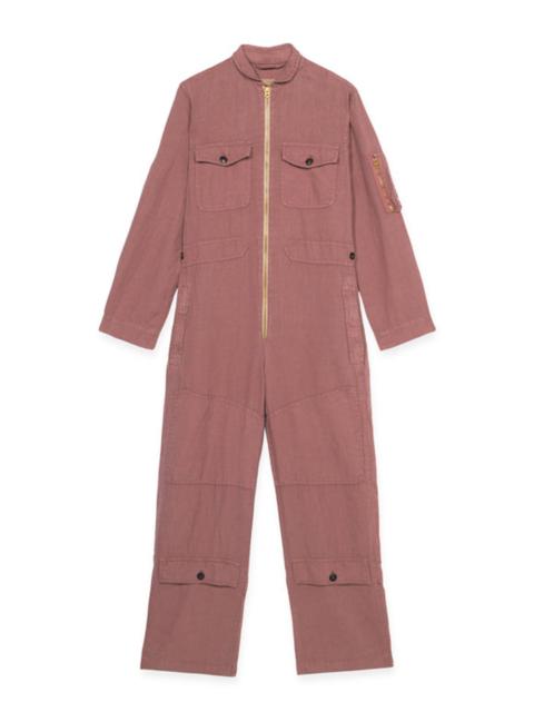 FORTELA Fortela Linen Coverall in Purple at Nordstrom