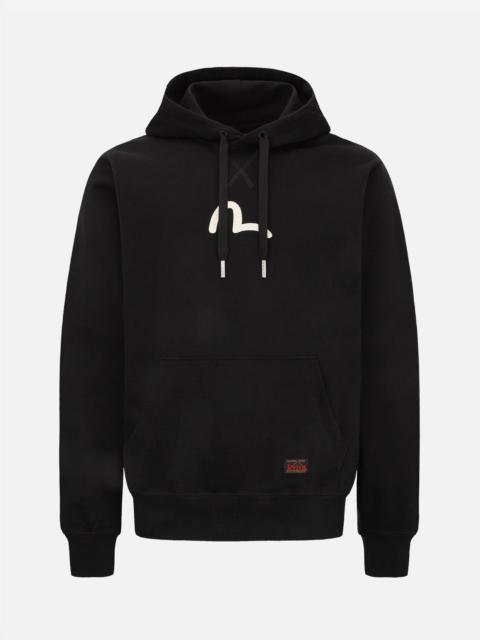 EVISU SEAGULL PRINT HOODED SWEATSHIRT