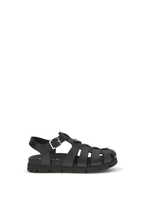 Prada Prada Men Rubber Cage Sandal