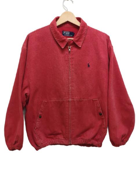 Other Designers Harrington - Red Denim Jacket