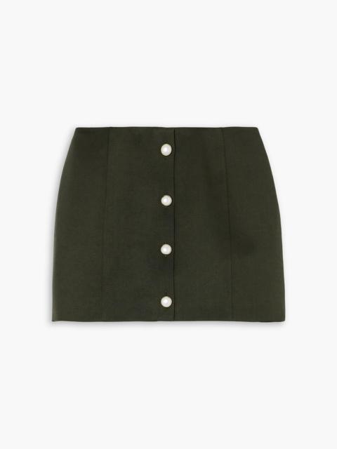 Alessandra Rich Wool-crepe mini skirt