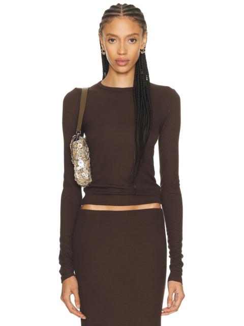 ÉTERNE Long Sleeve Fitted Top