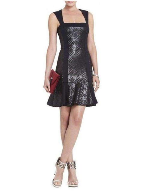Other Designers Noelle Fitted Sequin Flounce Dress