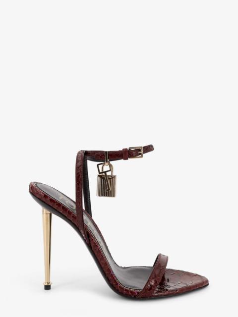 TOM FORD Tom Ford Laminated Leather Sandals Red Women