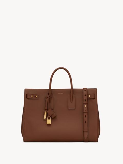 SAINT LAURENT SAC DE JOUR THIN LARGE BAG IN GRAINED LEATHER