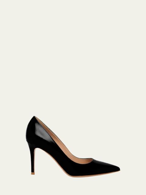 Gianvito Rossi Nuit Leather Stiletto Pumps