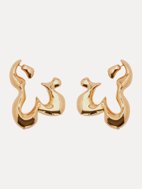 Oscar de la Renta ABSTRACT FLOWER HOOP EARRINGS