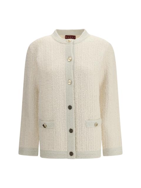 GUCCI Gucci Women Bouclé Lamé Wool Cardigan