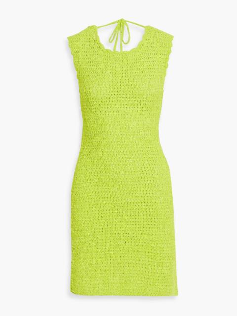 GANNI Open-back crochet mini dress
