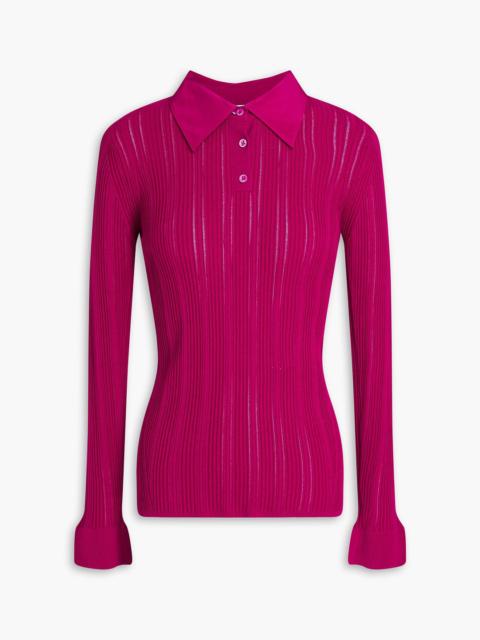 3.1 Phillip Lim Ribbed cotton-blend polo shirt