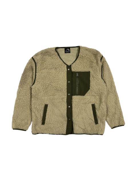 Japanese Brand - Fieldcore Wool Boa Fleece Field Cardigan Remover Sleeve