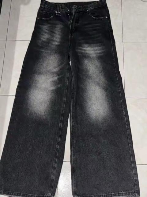 Other Designers Japanese Brand - Black Wash Extra Baggy Jeans Distressed Denim Skater Fit
