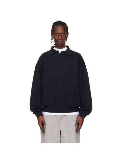 VETEMENTS Black Distressed Logo Polo