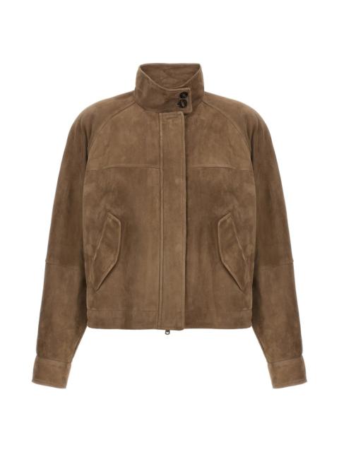 Brunello Cucinelli Women Monile Suede Jacket