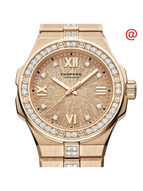 Chopard Alpine Eagle Automatic Chronometer Diamond Rose Gold Dial Ladies Watch 295384 5002