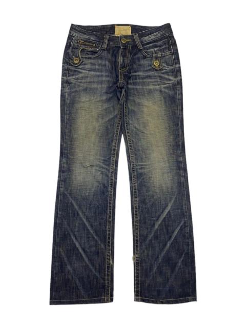Other Designers Archival Clothing - FLARED🔥LOLITA JEANS WASHED DISTRESSED DENIM JEANS