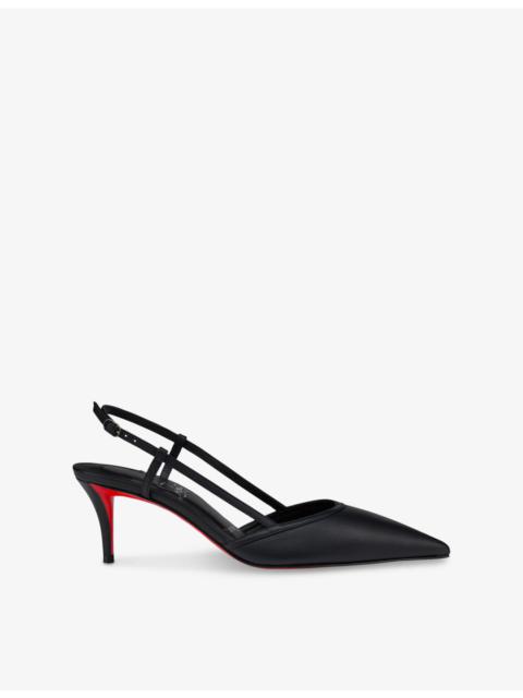 Christian Louboutin Miss Z 60 Slingback Leather Heeled Mules