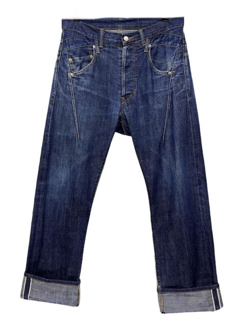 Other Designers 🔥CABANE DE ZUCCA Double Waist Distressed Selvedge Denim