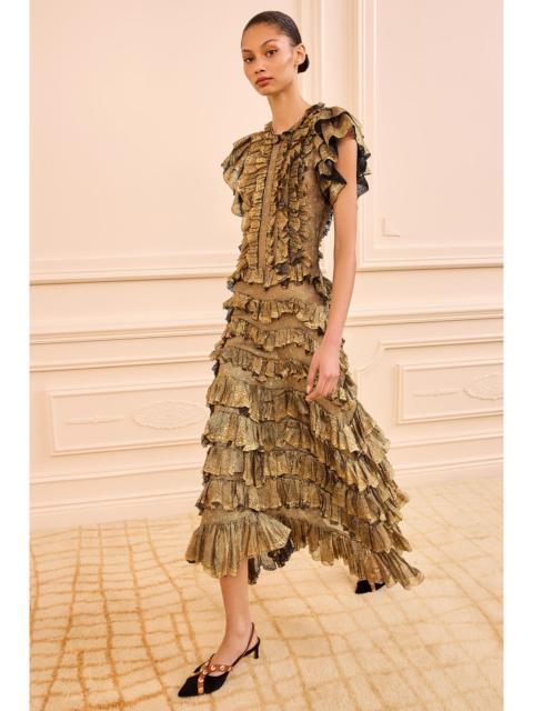 ULLA JOHNSON Ondine Ruffle Midi Dress