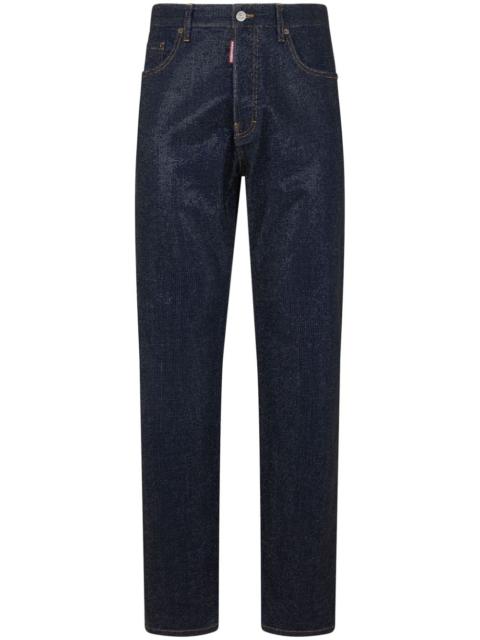 DSQUARED2 crystal-embellished straight-leg jeans