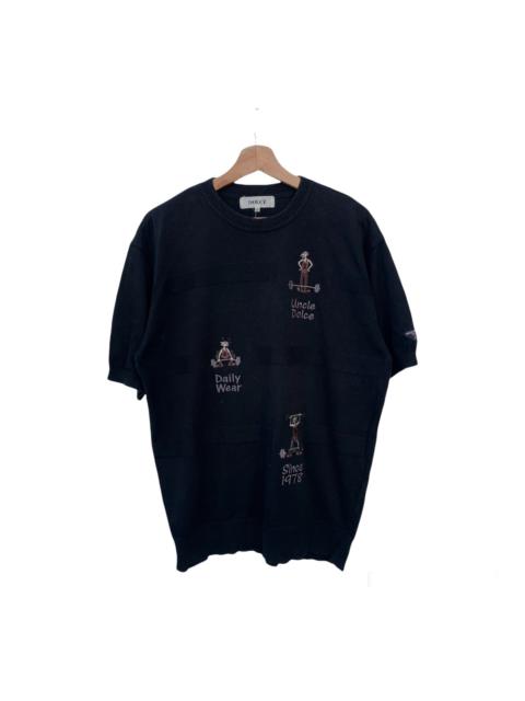 Other Designers Japanese Brand - VINTAGE DOLCE EMBROIDERY BIG LOGO SHORT SLEEVE SWEATSHIRT