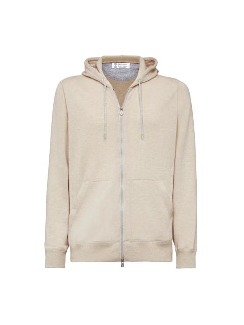 Brunello Cucinelli Sweatshirt-style cardigan in Sand at Nordstrom