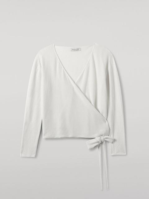 Johnstons of Elgin Ballet Wrap Cashmere White Ballet Cardigan