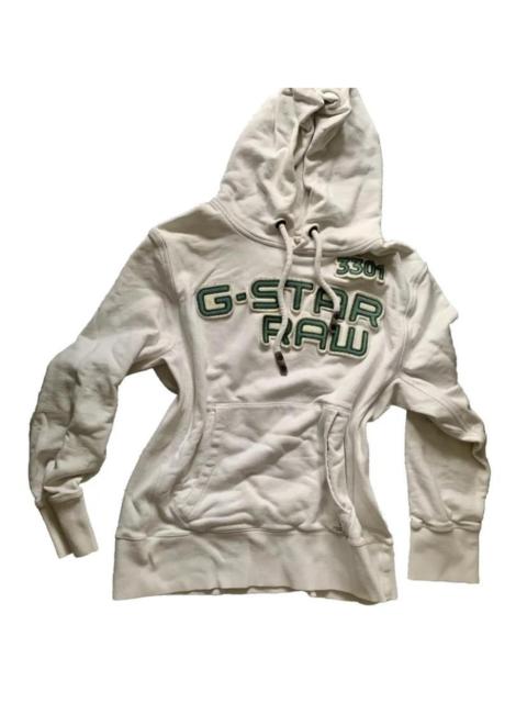 Other Designers G-Star RAW Men's White and Cream Hoodie