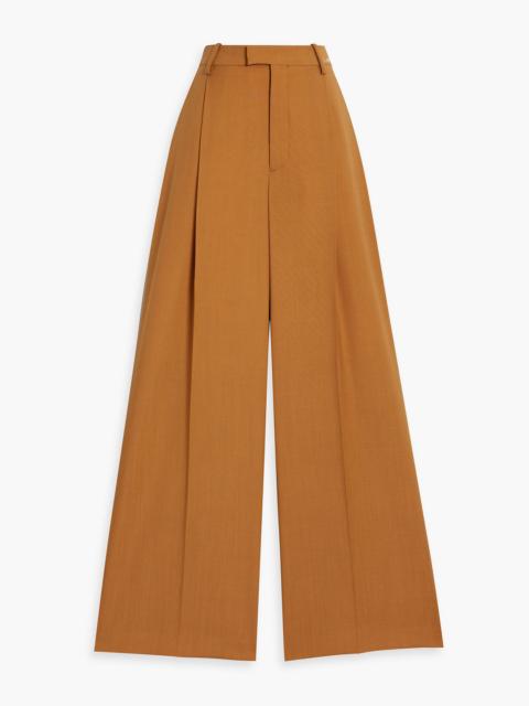Marni High-rise wool and mohair-blend wide-leg pants
