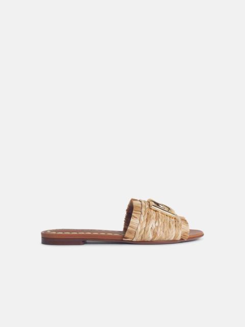 BEIGE RAFFIA BRAID SLIPPER