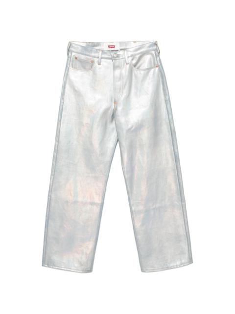 Junya Watanabe foiled-print straight-leg jeans