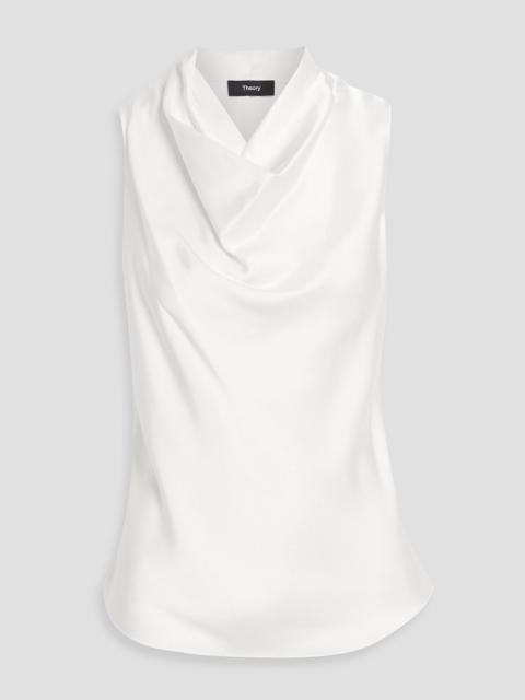Theory Draped satin top