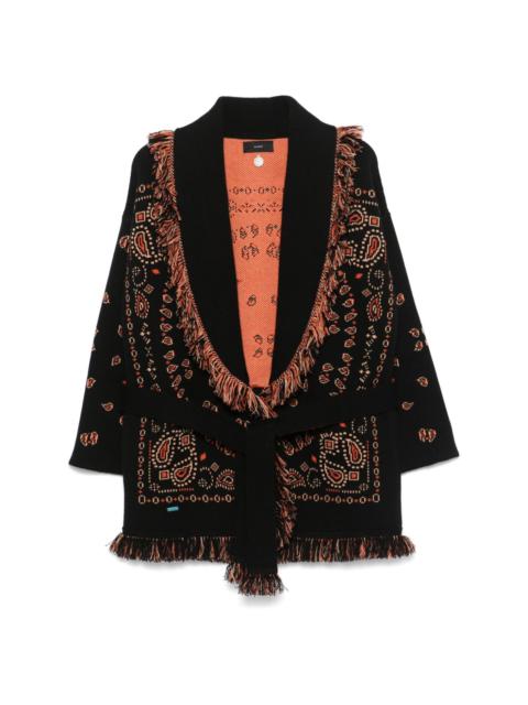 bandana-jacquard cardigan
