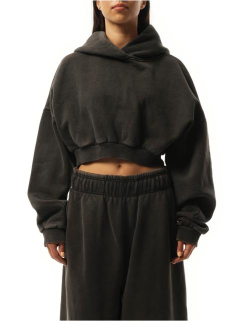 entire studios Cropped Heavy Hood in Washed Black