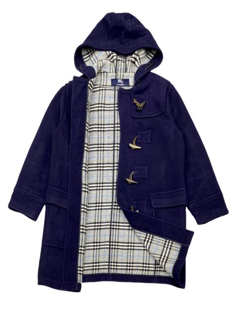 Other Designers Burberry Prorsum - VINTAGE BURBERRY LONDON HOODED WOOL DUFFLE COAT NOVA CHECK