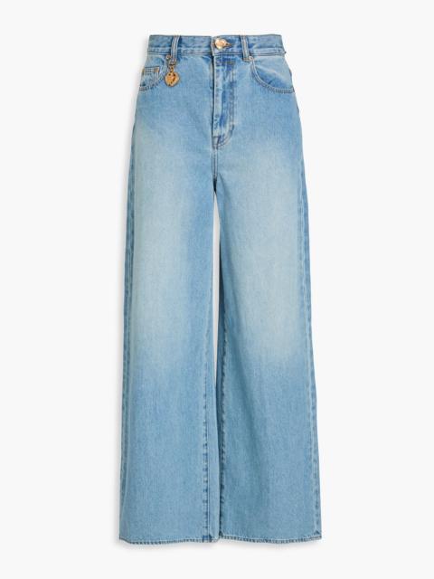 Zimmermann Faded high-rise wide-leg jeans