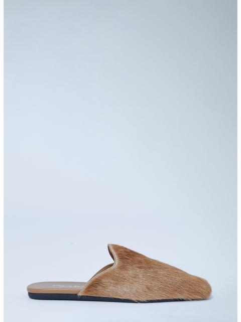 Prada Prada Women Leather Pony-Hair Mules