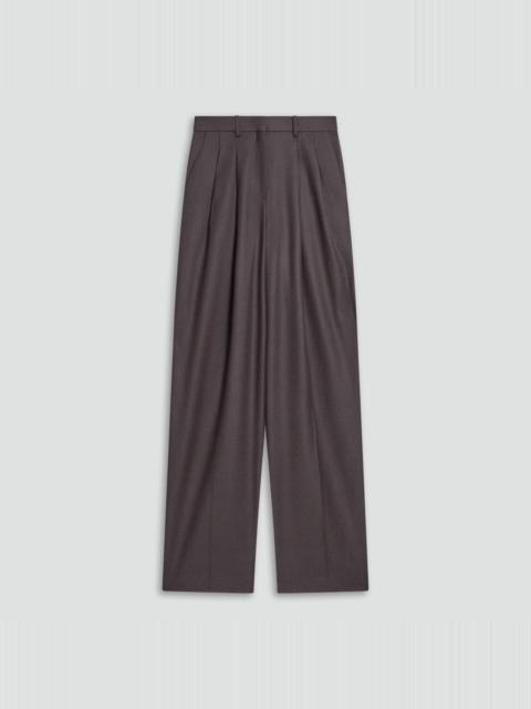 Theory Double Pleat Pant, 33'' in Sleek Flannel