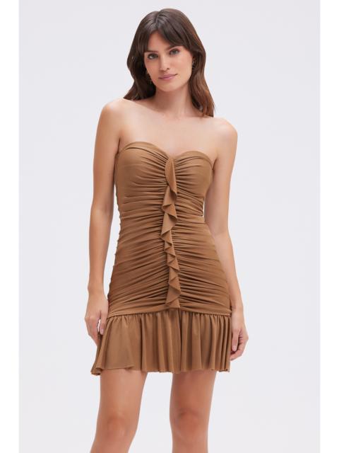 PatBO MOONLIGHT JERSEY STRAPLESS MINI DRESS