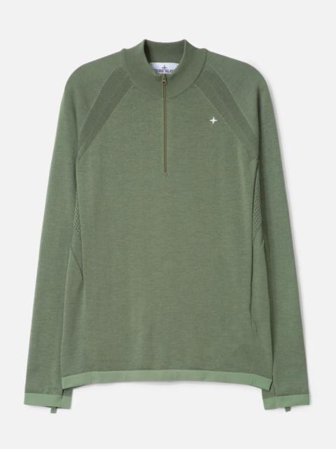 Stone Island PRIMALOFT® BIO™ RECYCLED POLYESTER / WOOL HALF-ZIP JUMPER