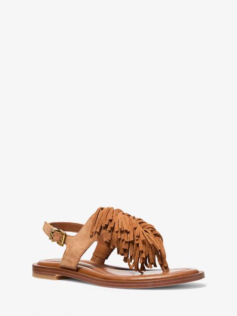 MICHAEL KORS Indra Fringed Suede Sandal