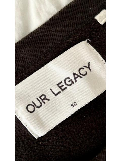 Our Legacy overdyed clay olive . heavy 100% cotton sweater . 50
