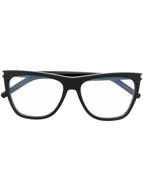 square-frame eyeglasses