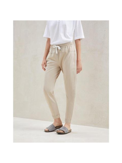 Brunello Cucinelli Brunello Cucinelli Almond Tailored Drawstring Trousers