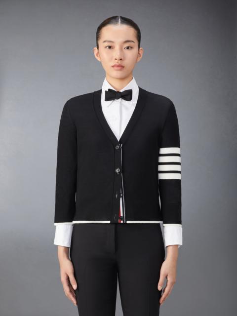 Thom Browne Fine Merino Wool 4-Bar Relaxed Fit Cardigan