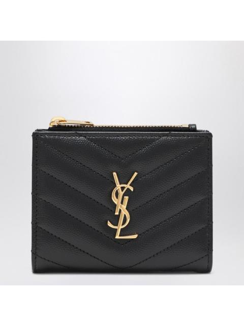 SAINT LAURENT Saint Laurent Black Cassandre Matelassé Bi-Fold Wallet Women