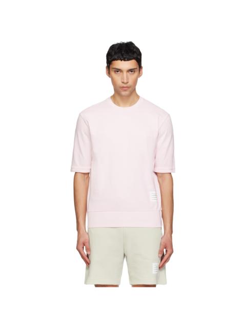 Thom Browne Pink Cotton Jersey 4-Bar T-shirt